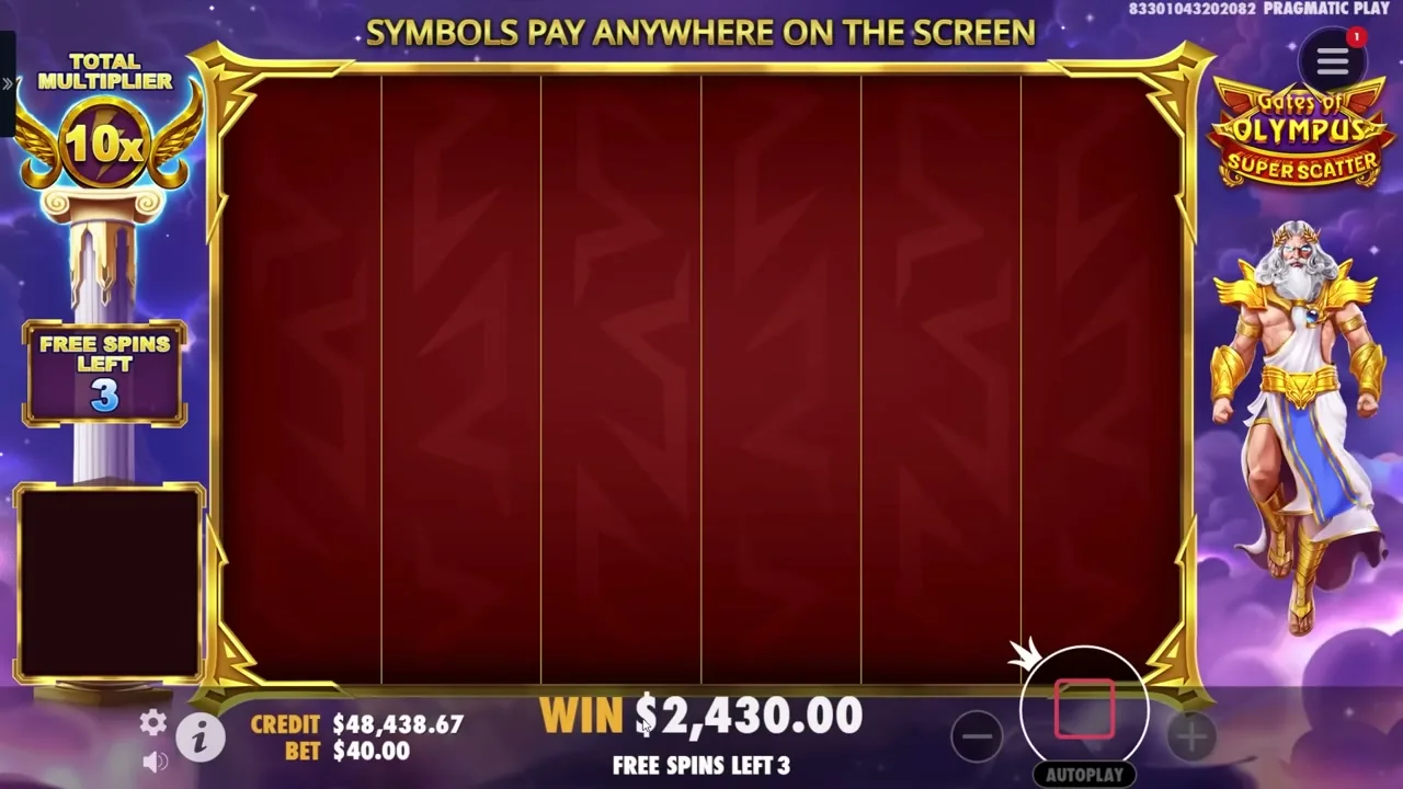 Panel de información de una slot con el RTP del Bonus Buy