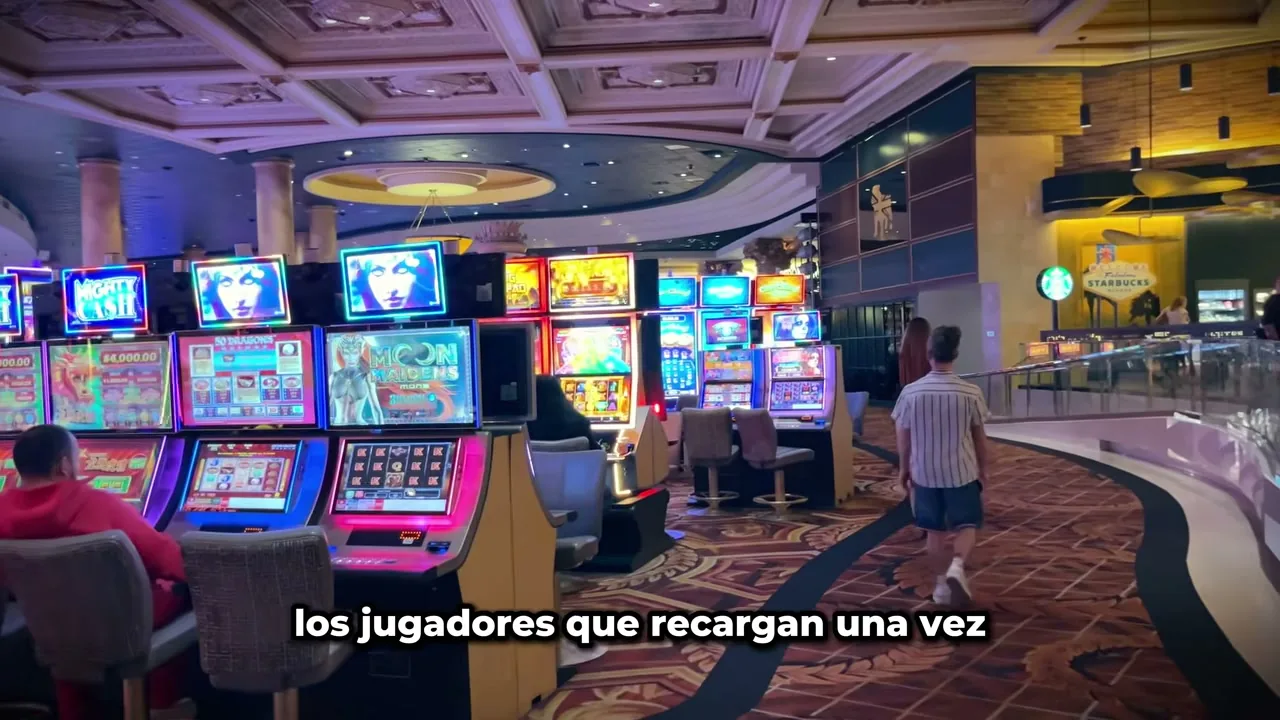 Panel de información de una tragamonedas mostrando su nivel de volatilidad